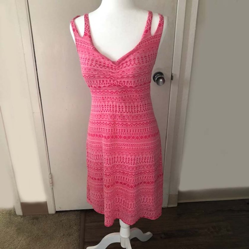 Dakini Yoga Athleisure Strappy Geo Print Dress Size M